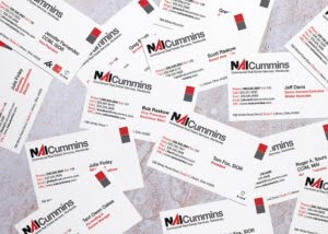 NAI Cummins Real Estate, Business Cards for Entire Staff, 2018.