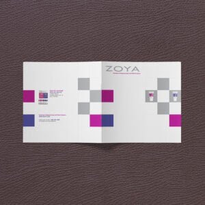 Zoya Products BiFold Brochure (Outside), Zoya, 2006.